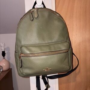 Coach Green Leather Mini Backpack